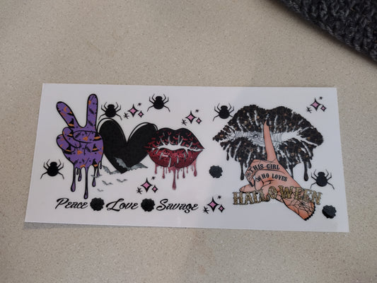 PEACE LOVE SAVAGE UV DTF