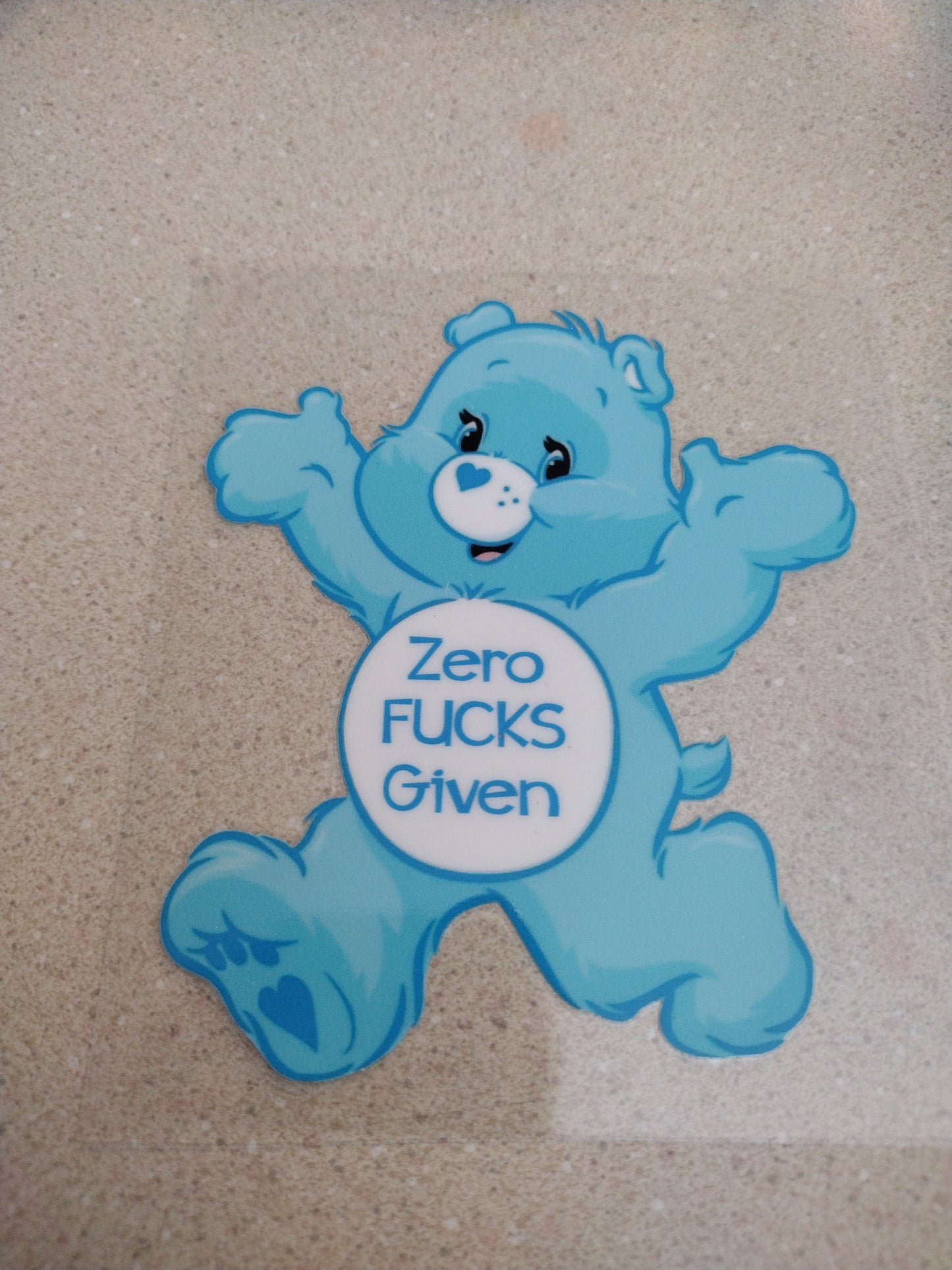 ZERO F*UCKS GIVEN SWEAR BEAR UV DTF