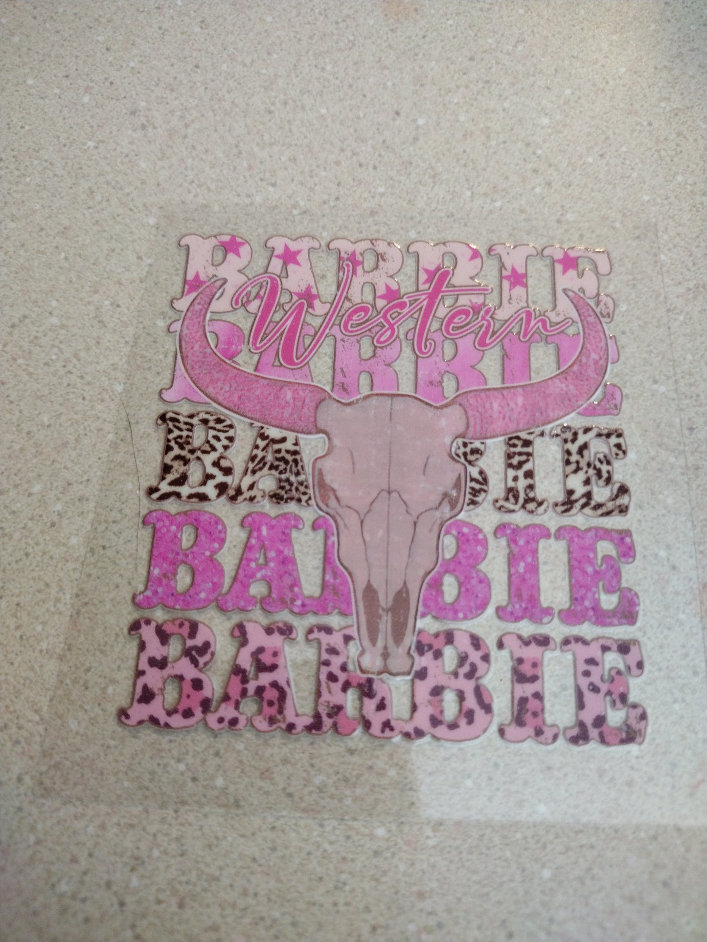 SM SKULL bLONDE GIRL UV DTF