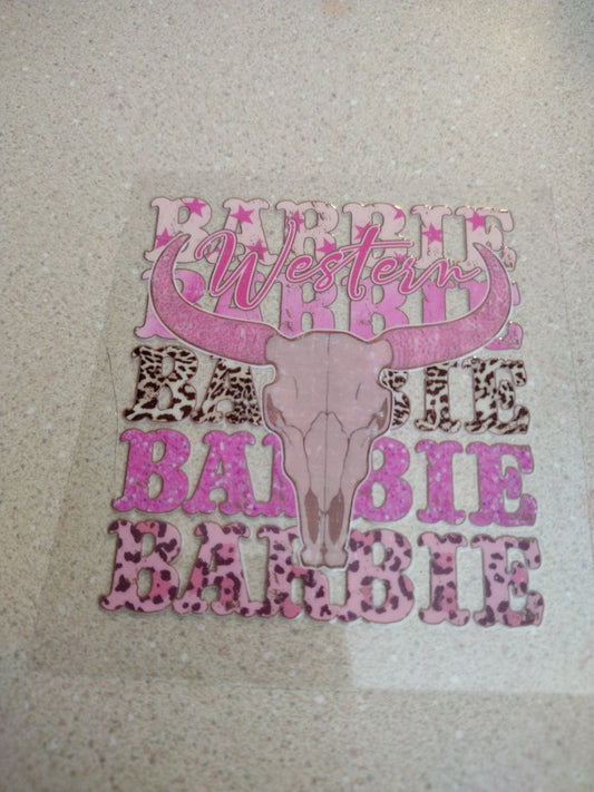 SM SKULL bLONDE GIRL UV DTF