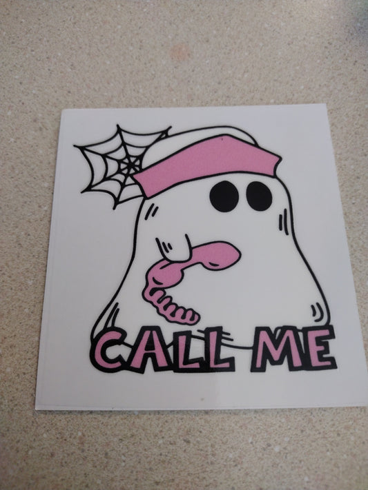 SM CUTE GHOST CALL ME UV DTF