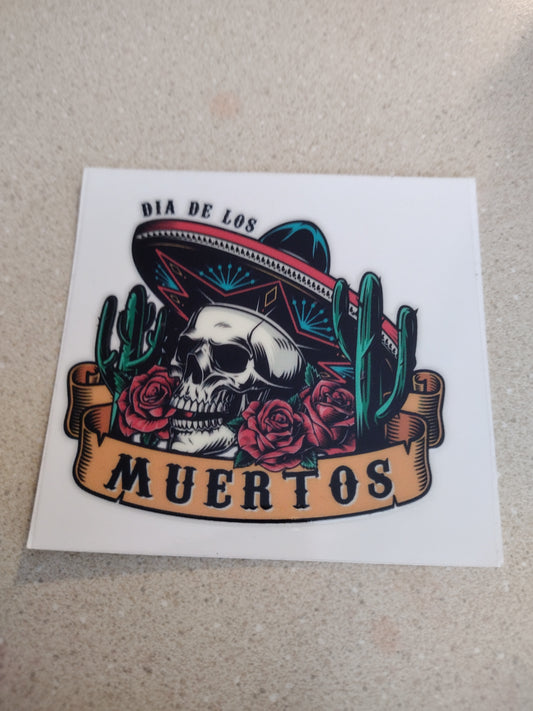 SKULL SPANISH UV DTF