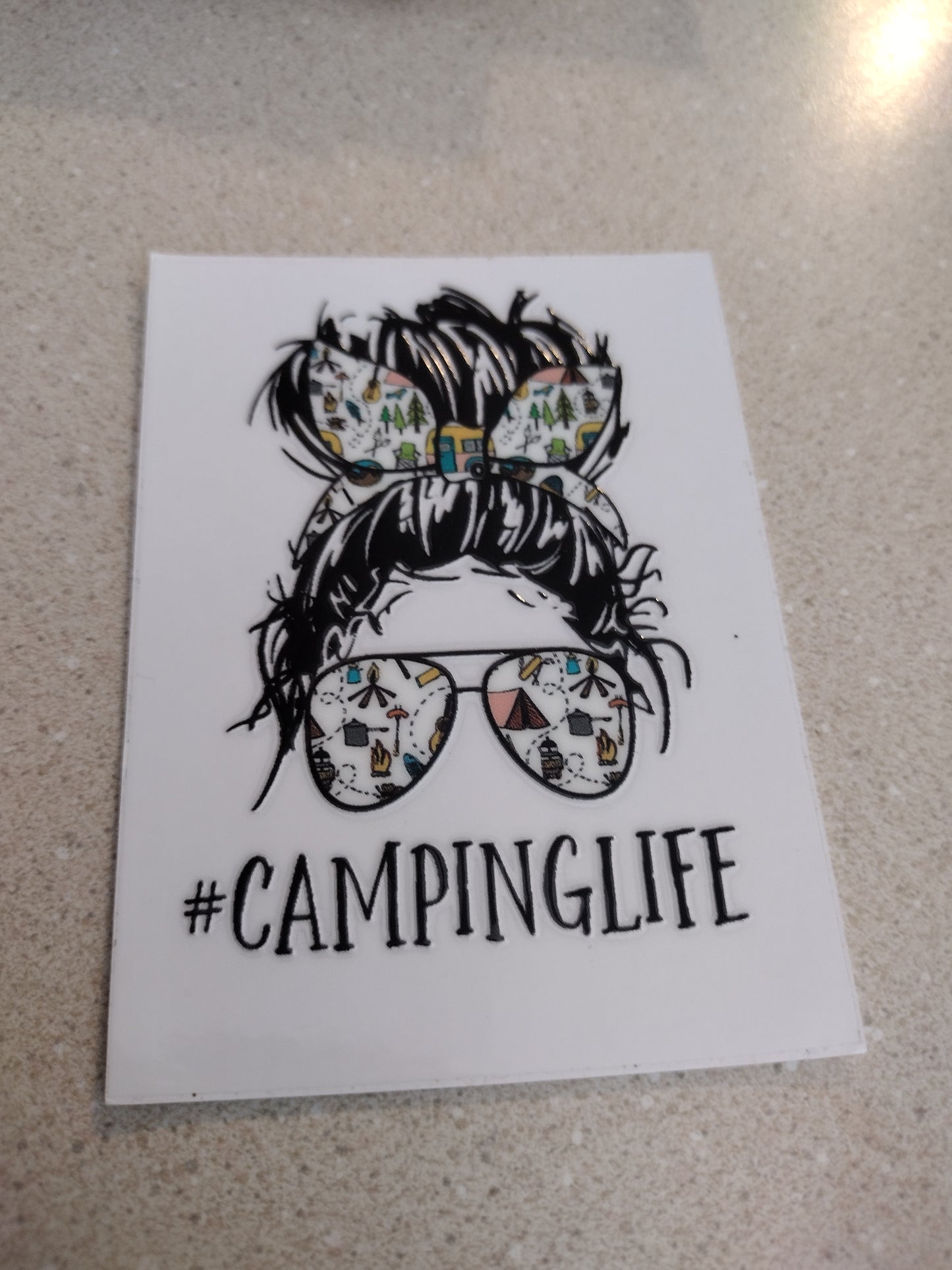 SM CAMPLIFE MESSY BUN UV DTF