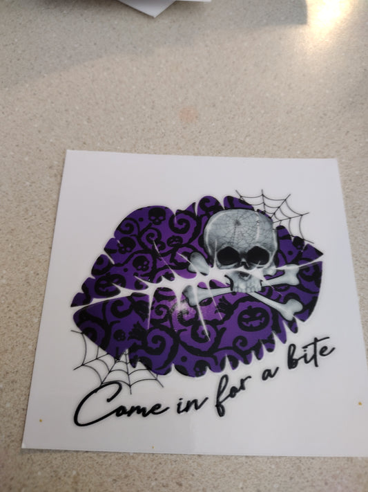 SM COME IN FOR A BITE LIPS UV DTF