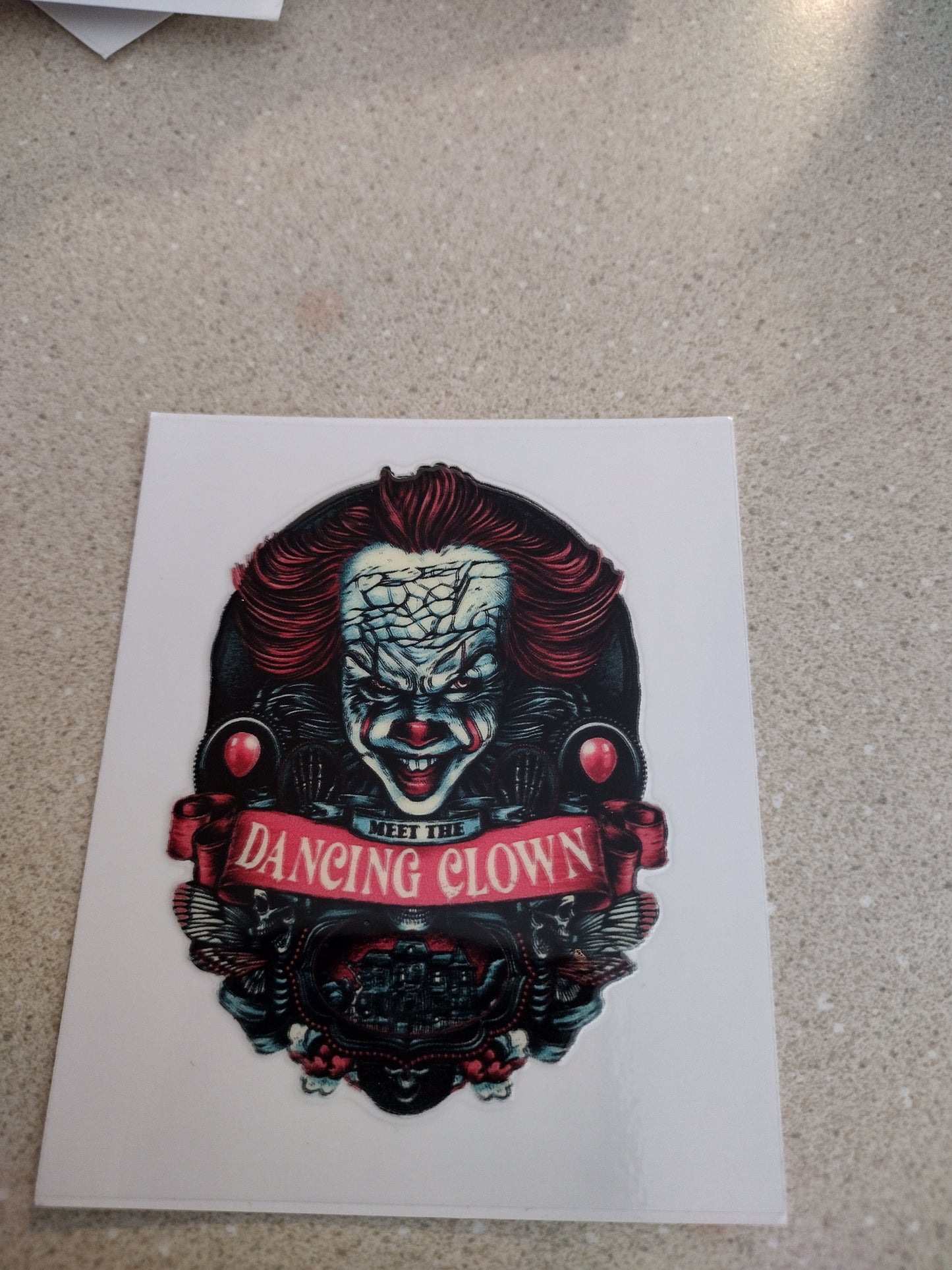 SM CLOWN HALLOWEEN UV DTF