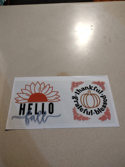 HELLO FALL UV DTF