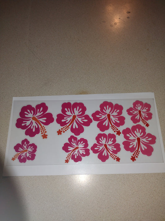 HIBISCUS FLOWER UV DTF