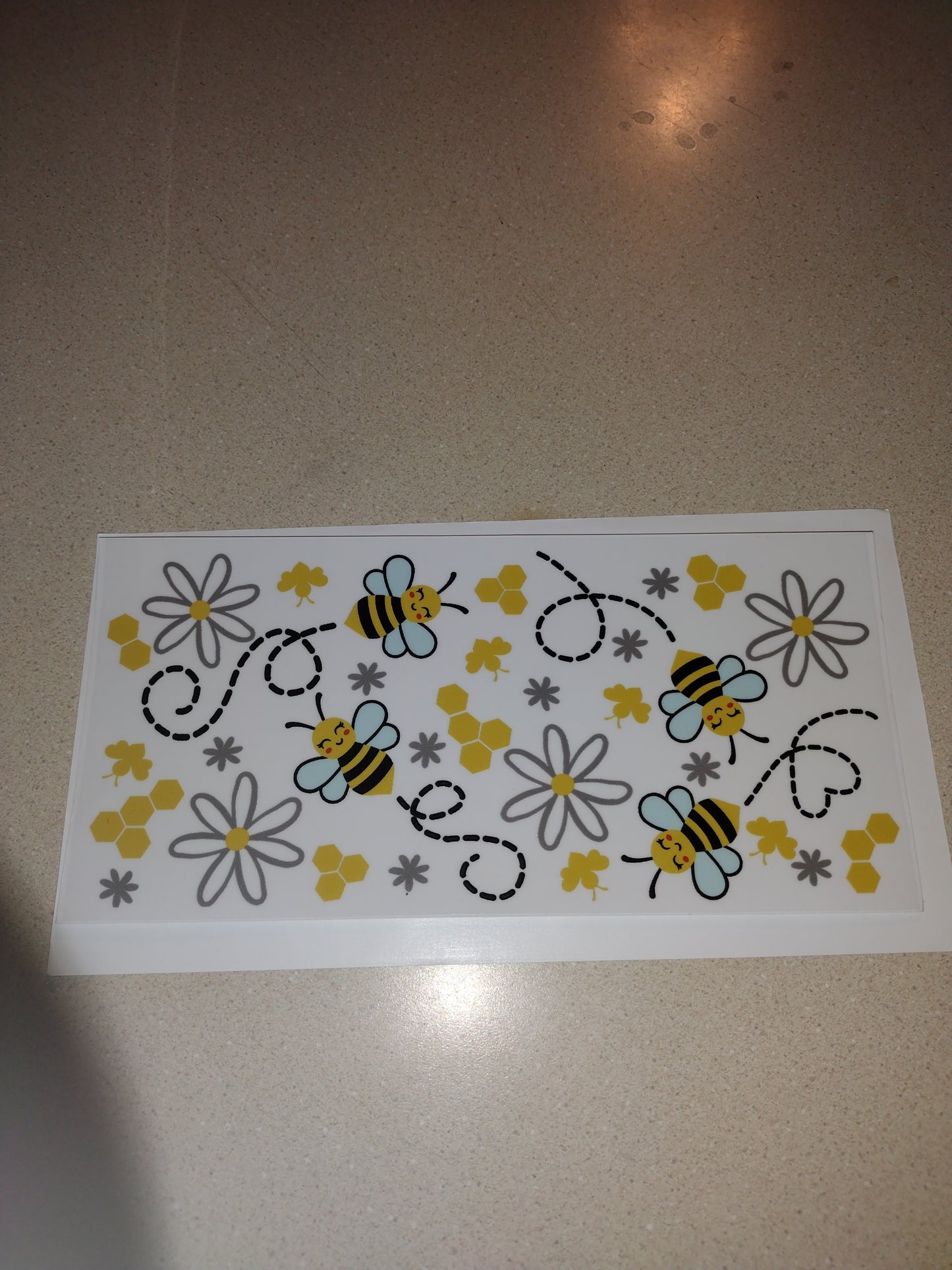 BEES AND FLOWERS 1 UV DTF