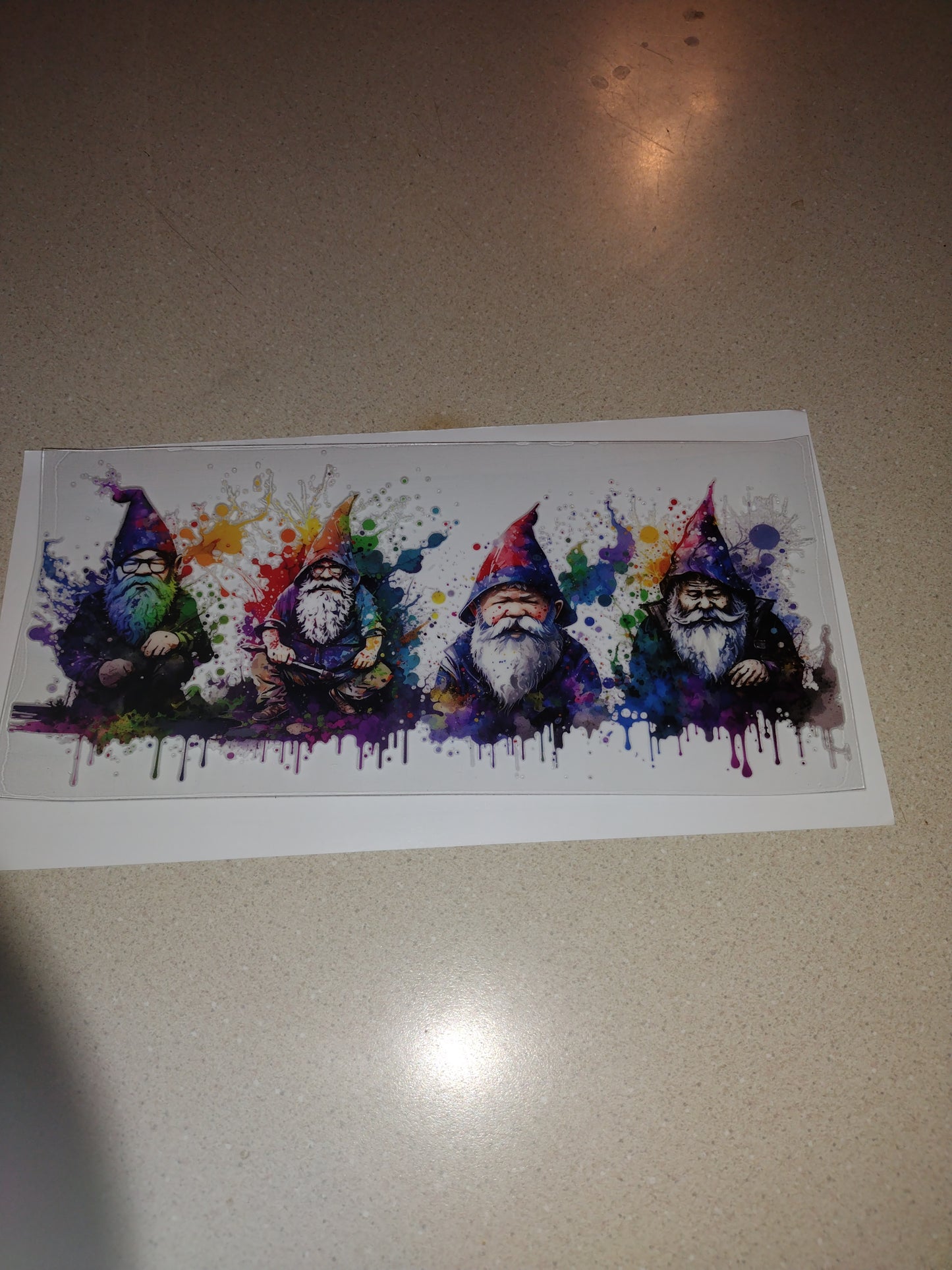 COLORFUL GNOME UV DTF