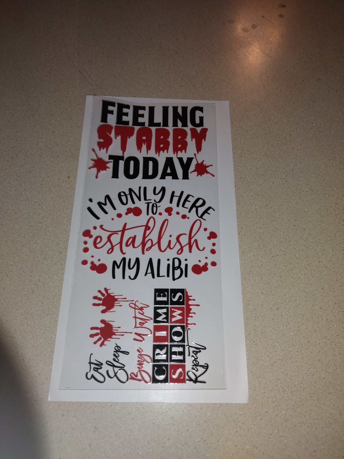 FEELING STABBY UV DTF