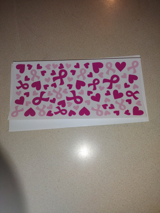 BREAST CANCER RIBBONS UV DTF