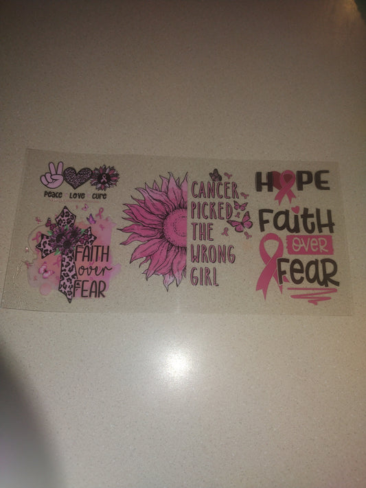 CANCER FLOWER UV DTF