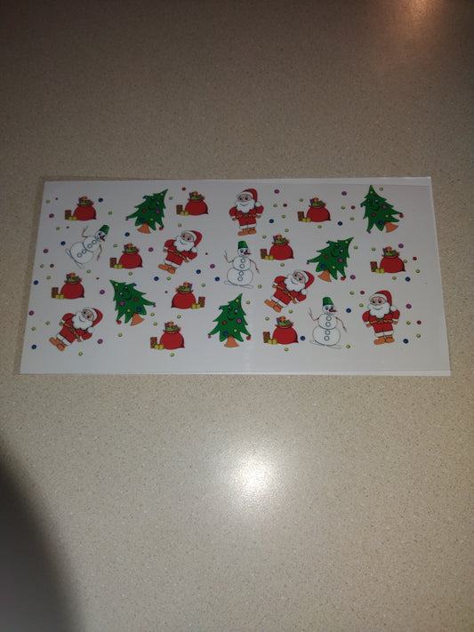 SANTA, SNOWMEN &TREES UV DTF