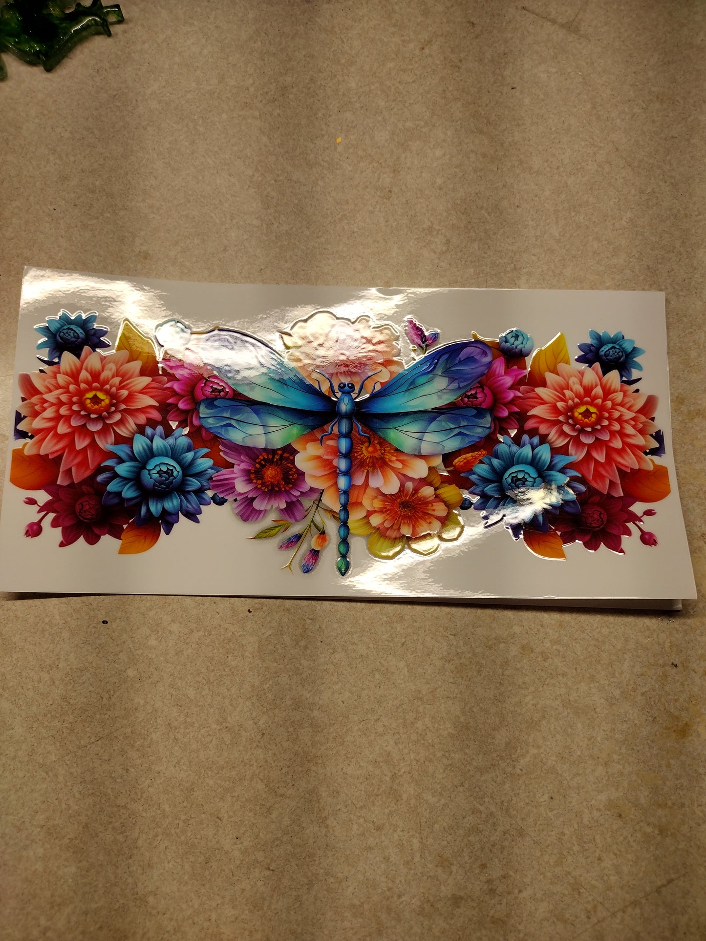 DRANGONFLY W/ FLOWERS