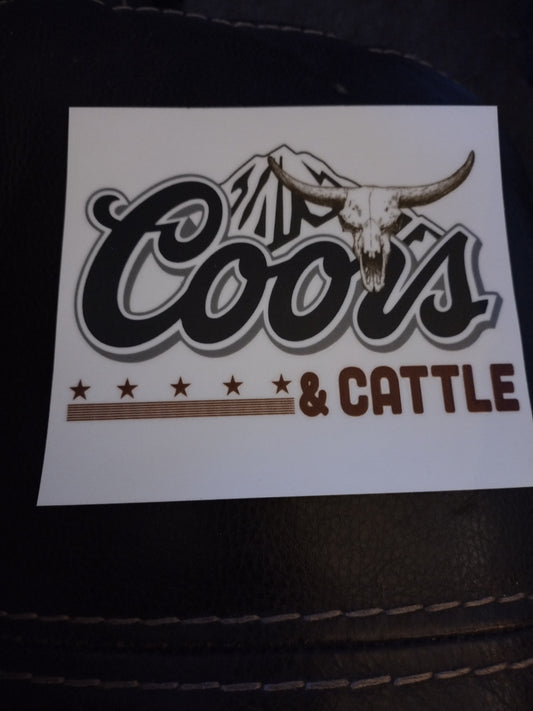 COORS AND CATTLE UV DTF