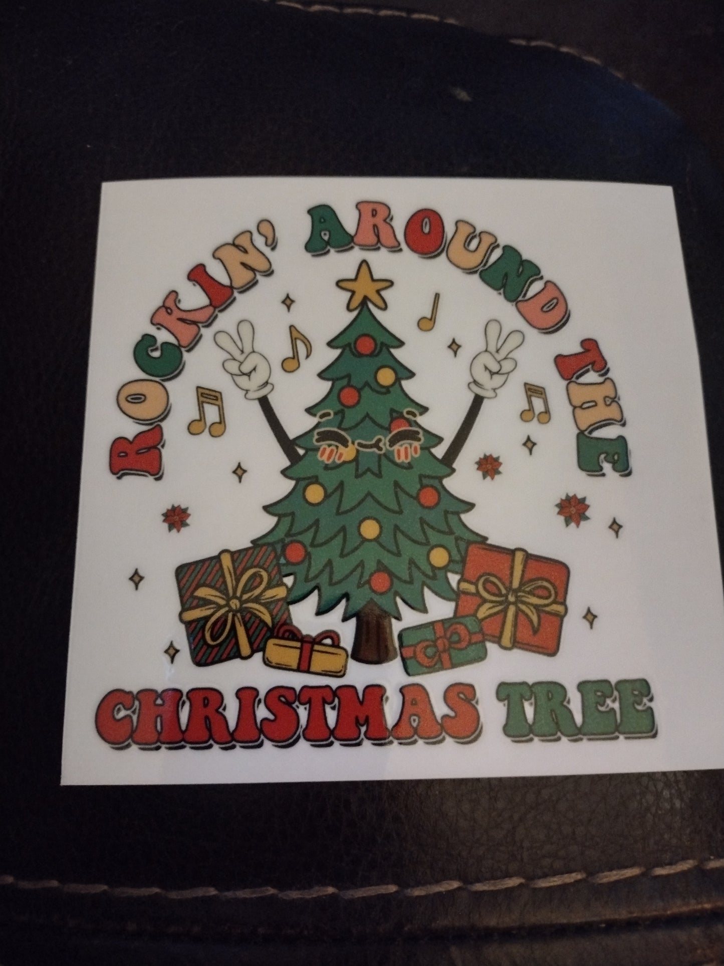 ROCK AROUND THE CHRISTMAS TREE UV DTF