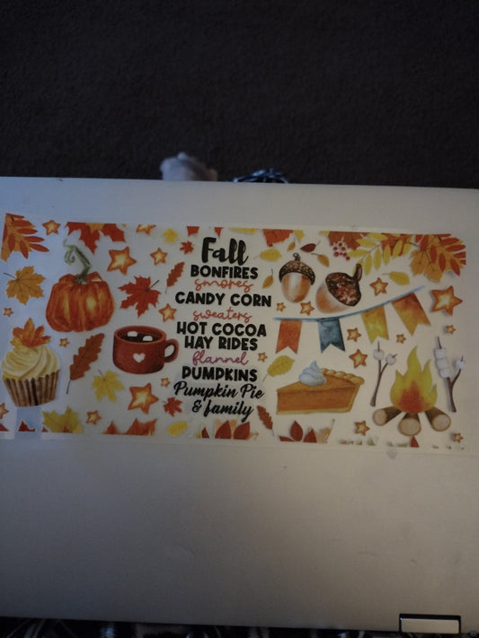 FALL BONBFIRES UV DTF