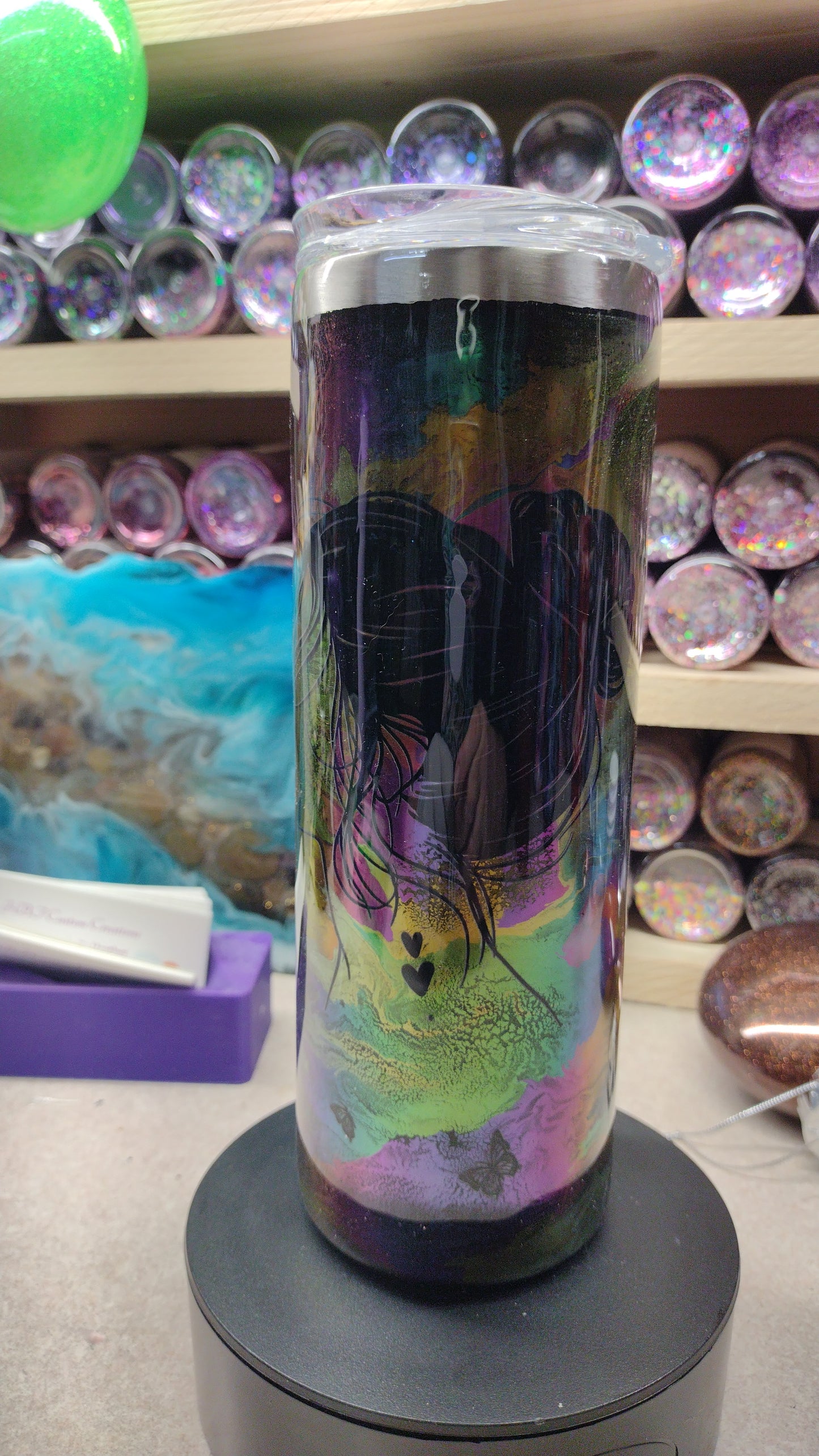 20oz They Whispered Chrome Inks Double Walled Stainless Tumbler