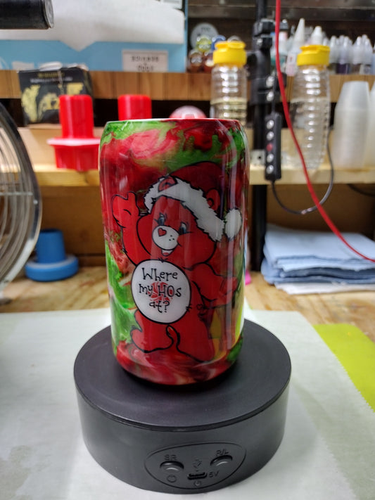 12 oz  SWEAR BEAR Where's My Ho's At ? Libby Glass