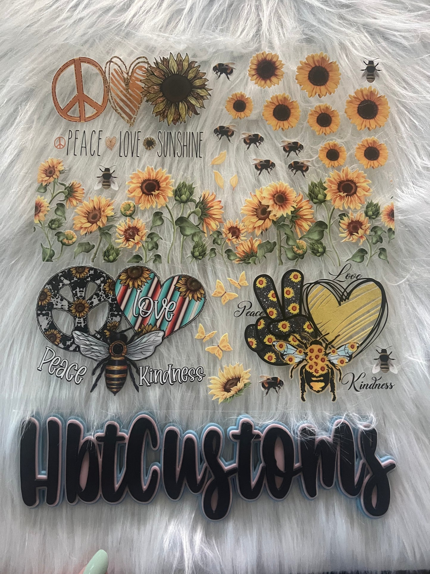 Peace Love Sunshine w/ Bees Element