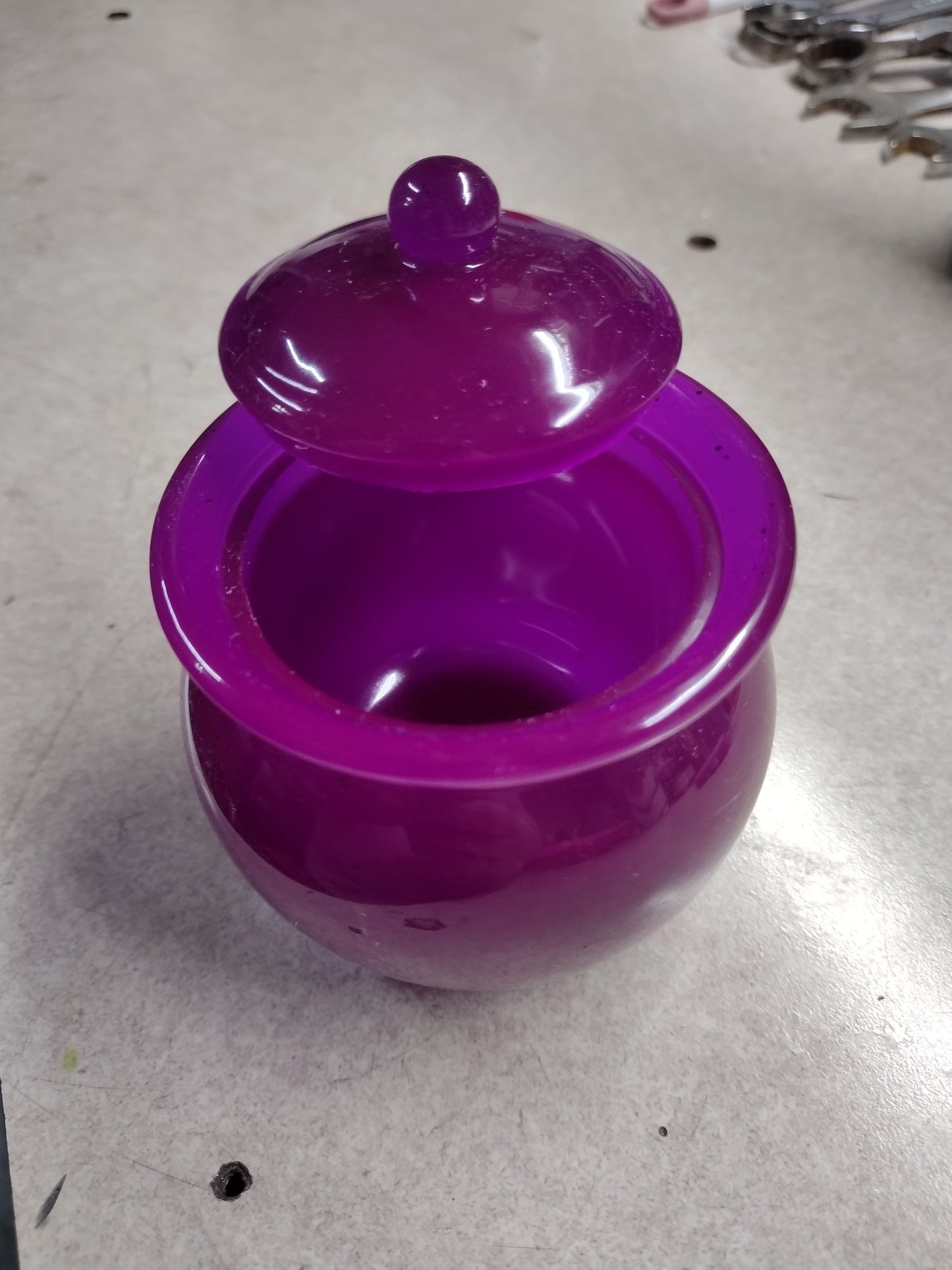 Purple Resin Honey Pot