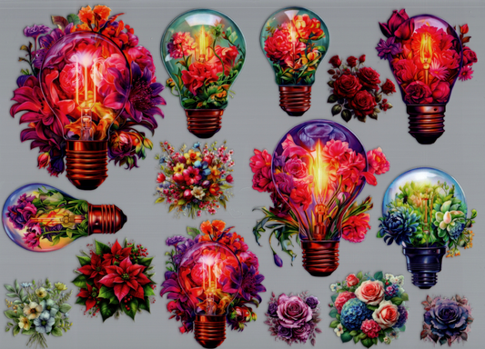 Light Bulb w/Flowers Element