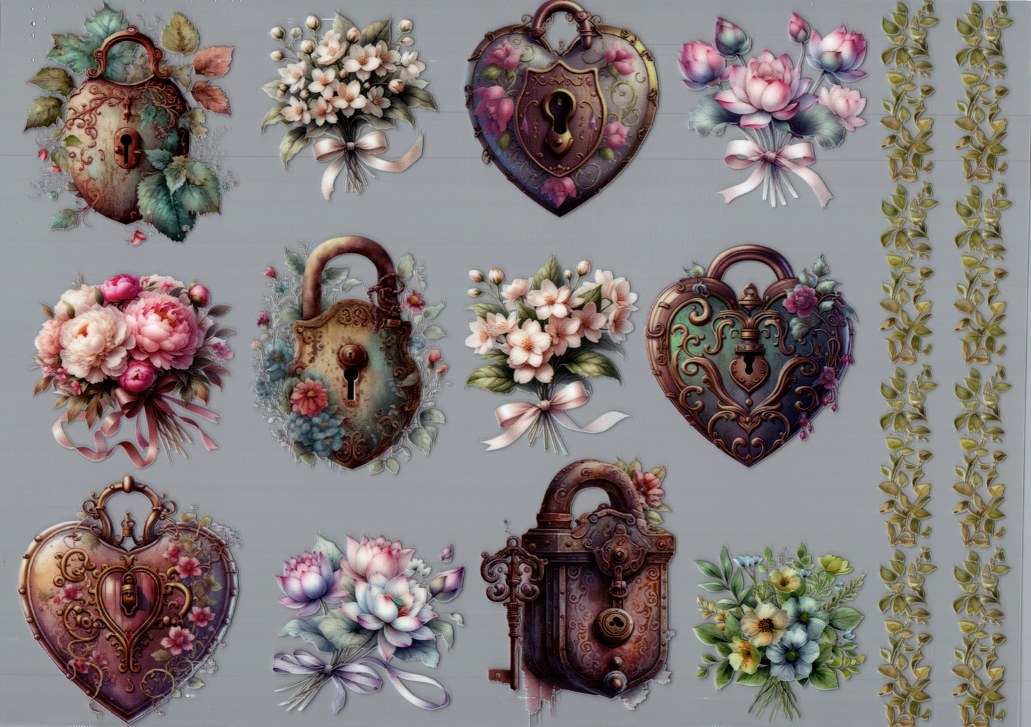 Locks w/Flowers Element