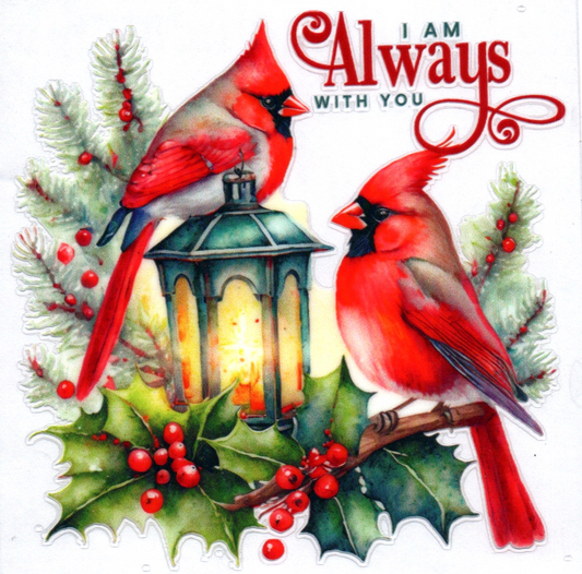 Cardinals I am always with you Memorial Decal 1