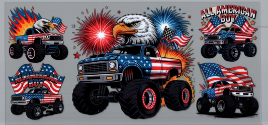 16oz Monster Truck w/Eagles
