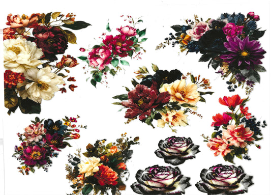 Multi Flowers Element  11 x 9