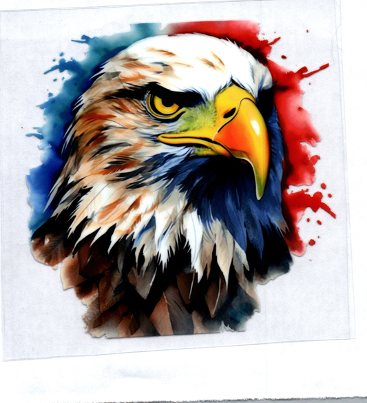 Eagle w/color splash Patriotic Decal