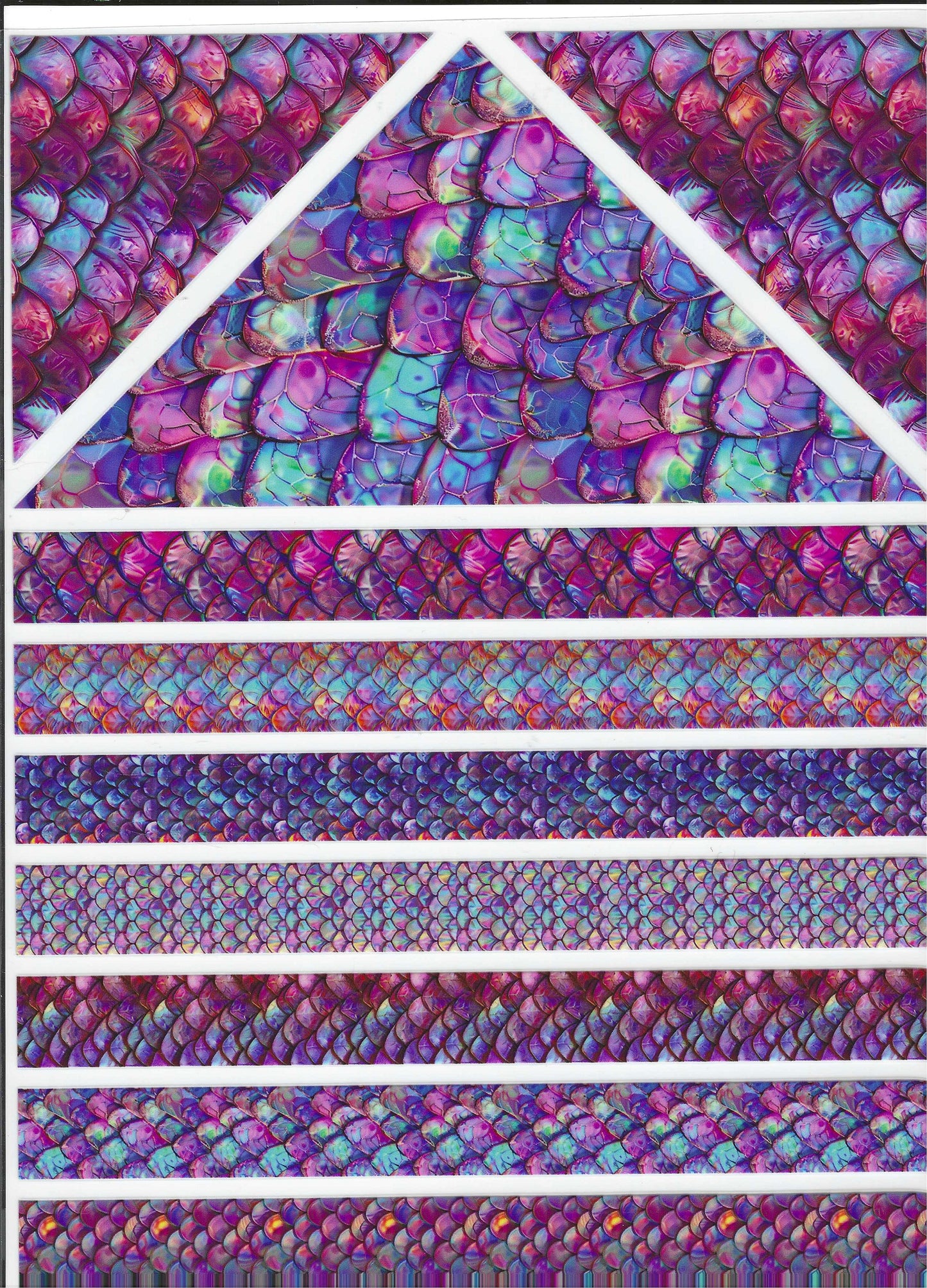 Multicolored Dragon Scales Bands Element