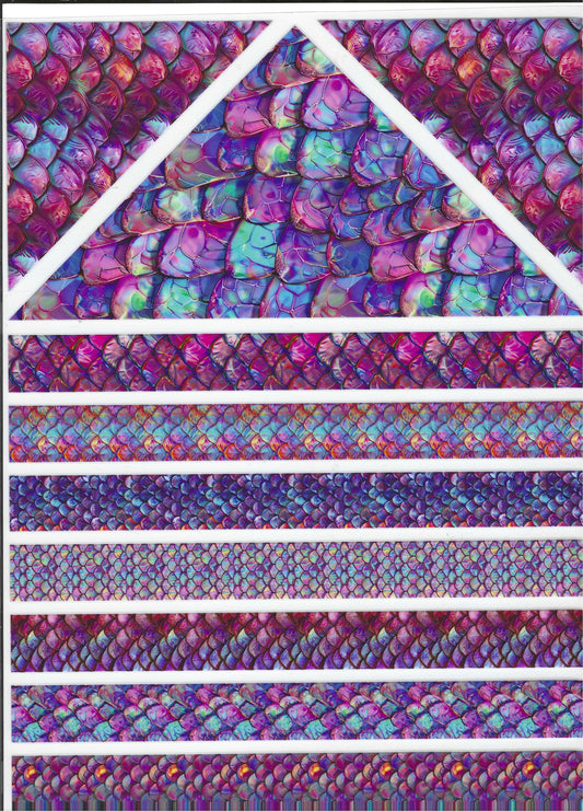 Multicolored Dragon Scales Bands Element