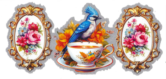 Tea Cup 16oz Glitter