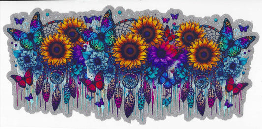 Sunflower and Dream Catcher Band 16oz Glitter