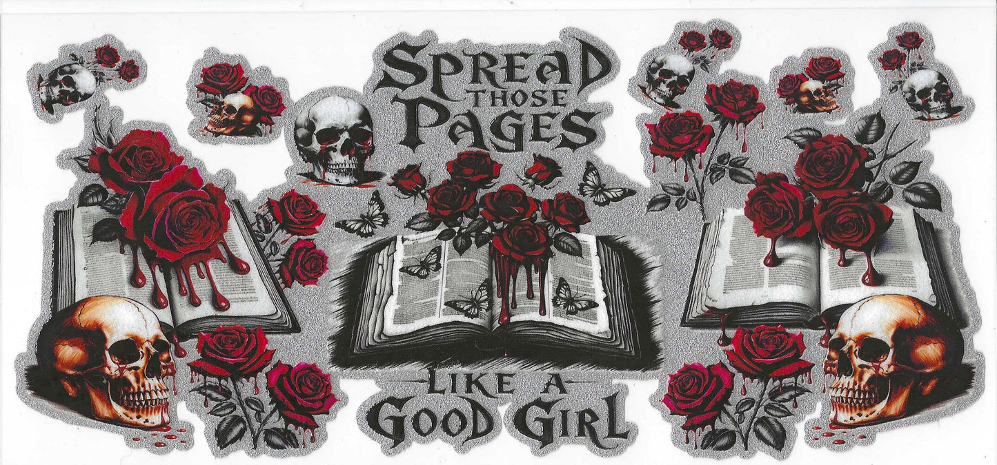 Spread Those Pages 16oz Glitter