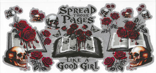 Spread Those Pages 16oz Glitter