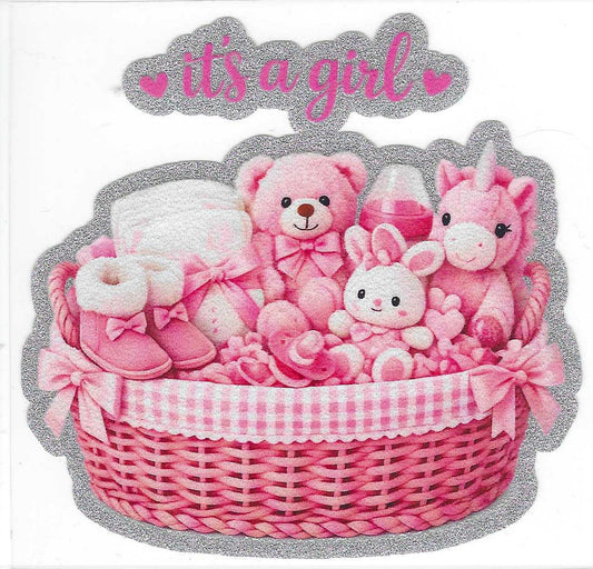 It's a Girl Glitter Decal