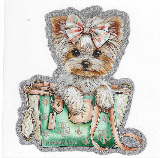 Tiff... Co Dog 1 Glitter Decal