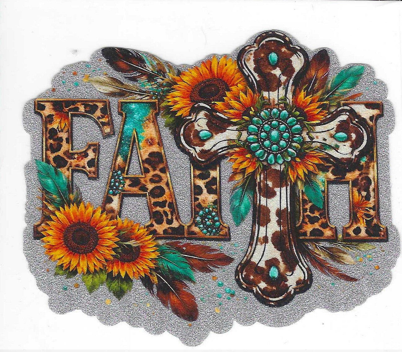 Western Faith Glitter Decal