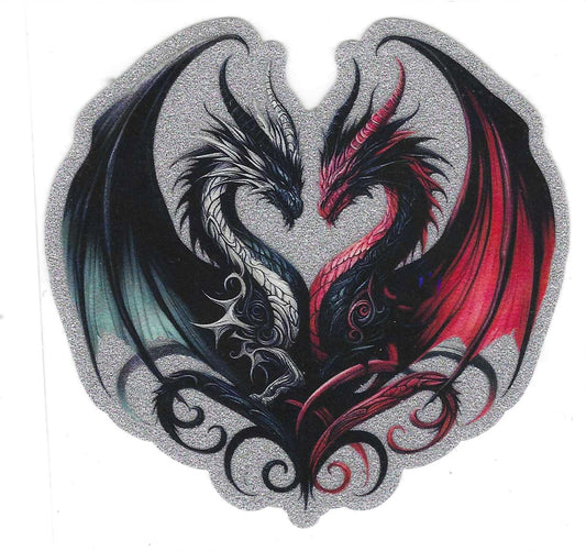 Dragon Heart Glitter Decal