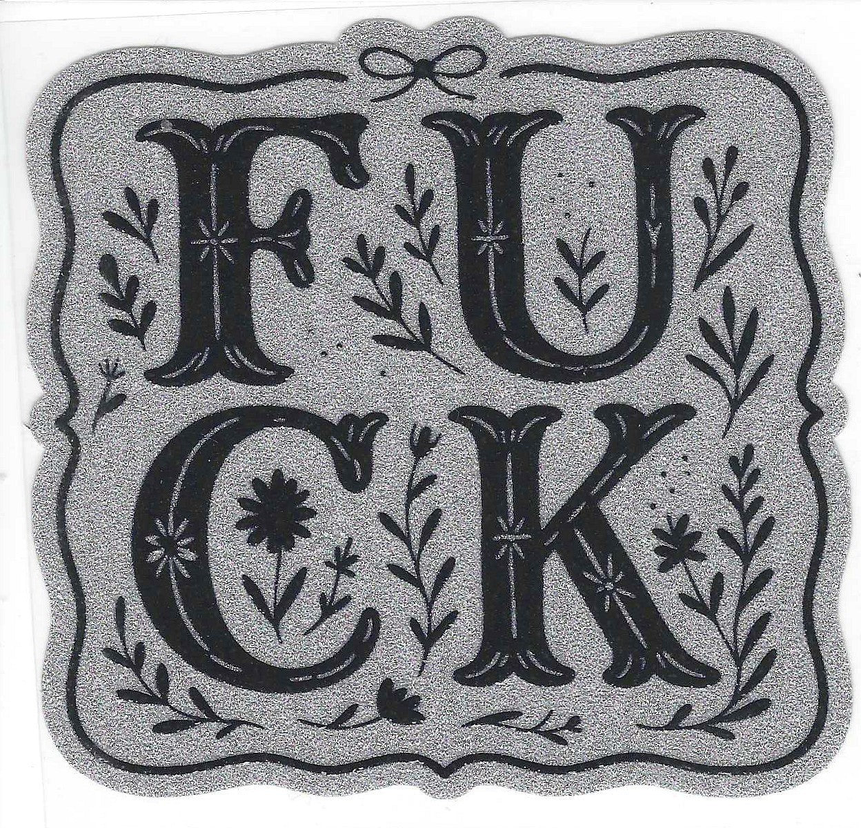 F..U..C..K.. Glitter Decal