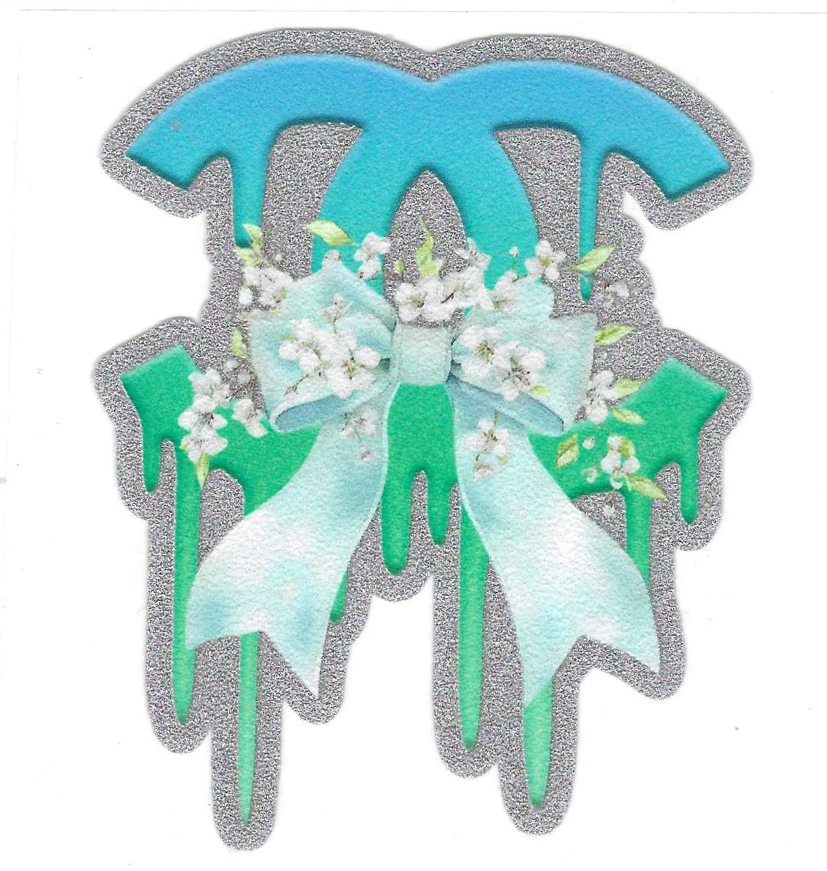 C-C Blue/Green Glitter Decal
