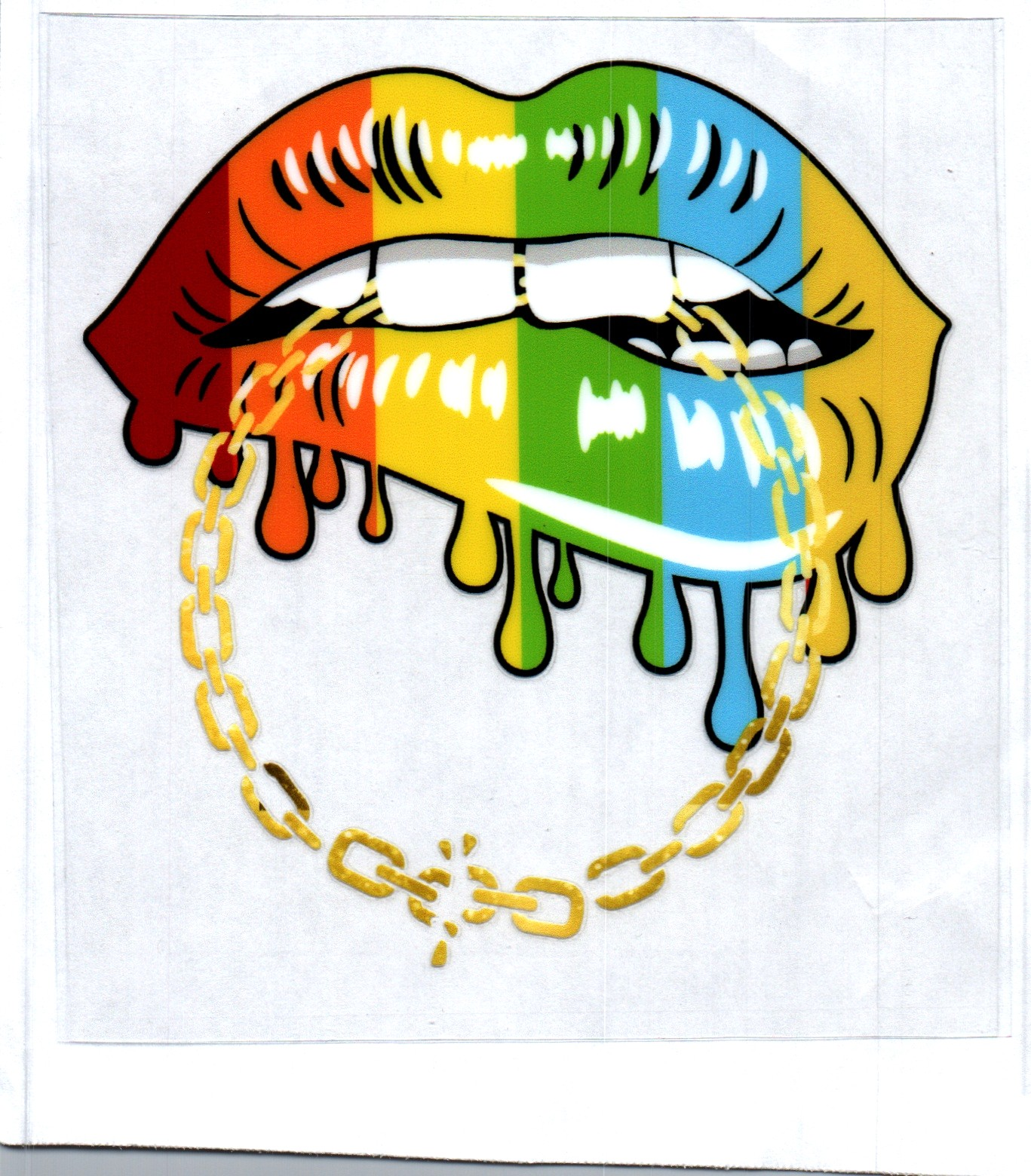 Rainbow Lips Pride Decal