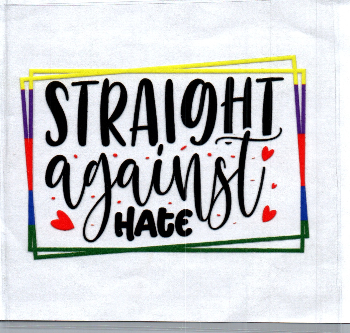 Straight against hate Pride Decal