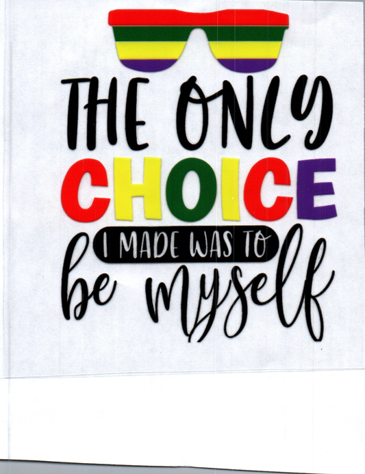 The only Choice Pride Decal