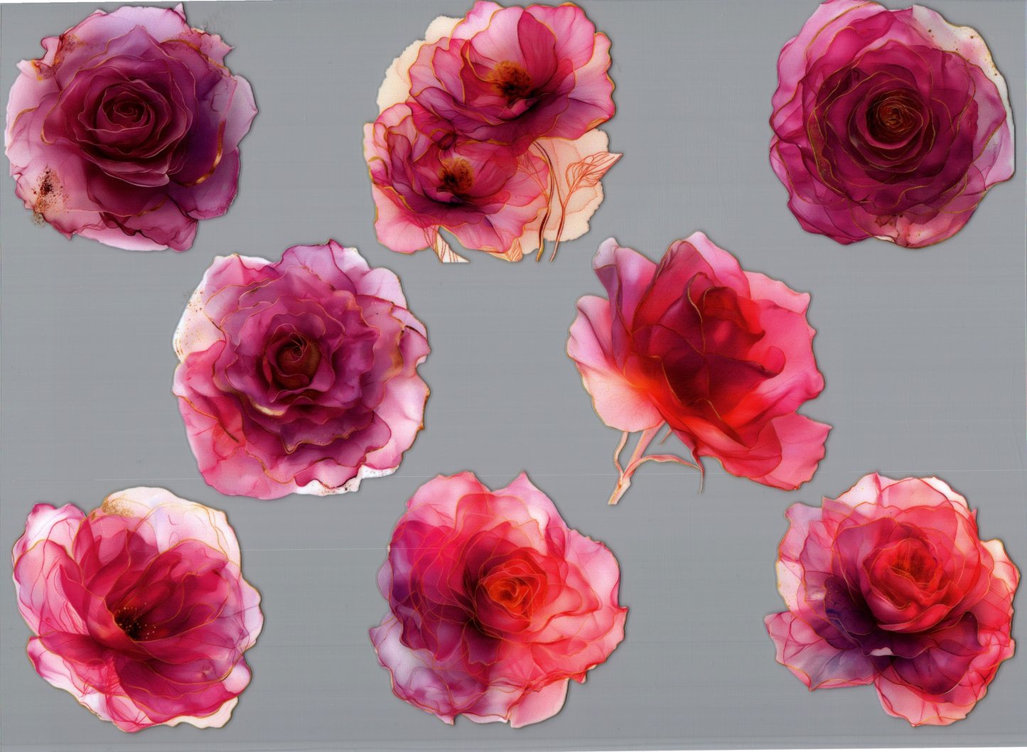Purple, Pink Roses Element