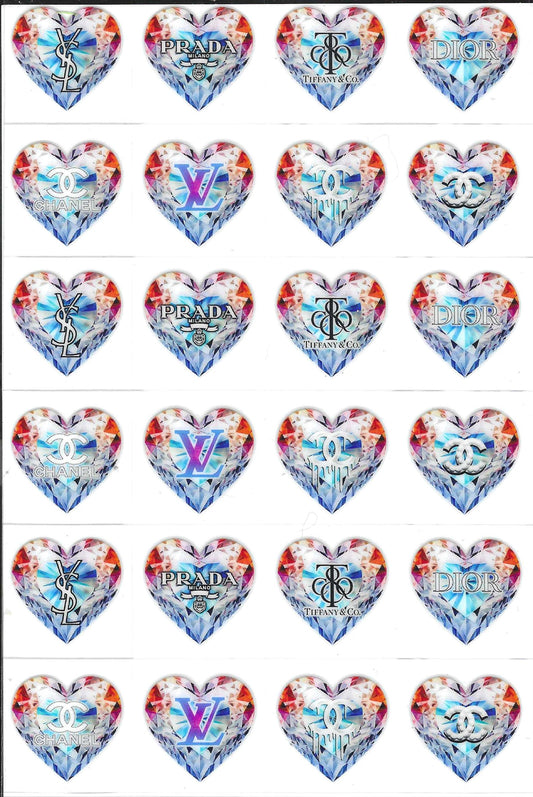 RWB Diamond Designer Kiss Cut