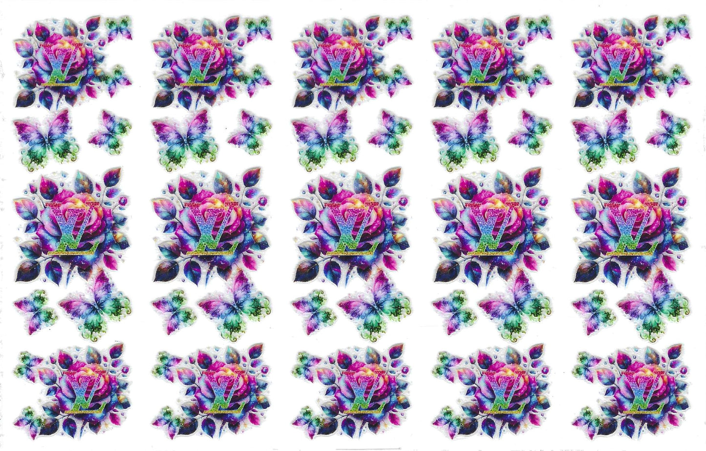 Designer L-V Rainbow Flowers Pen Wraps
