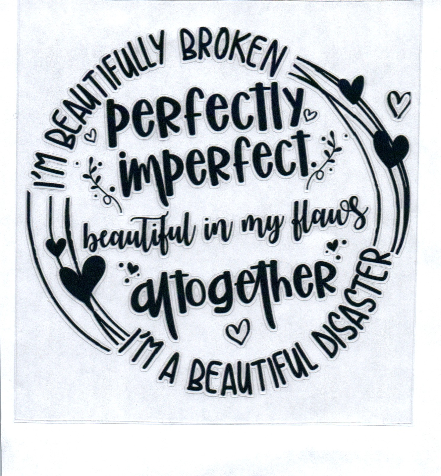 Perfectly Imperfect Sassy Decal 11